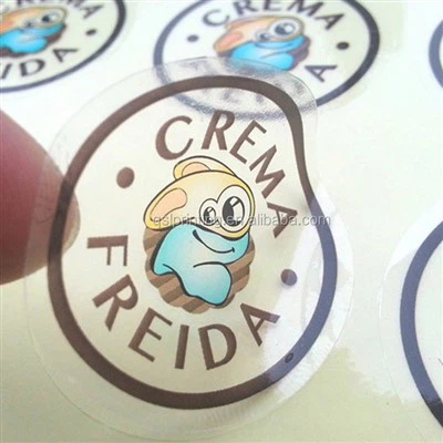 Transparent pvc tecknad klistermärke