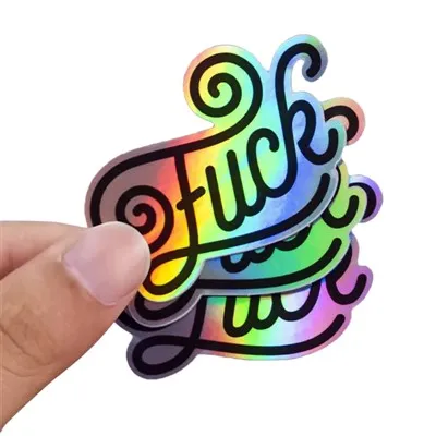 Vattentäta vinyl holografiska stansade klistermärken